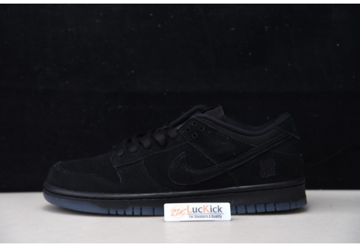 nike sb dunk low sp undefeated 5 on it black do9329-001