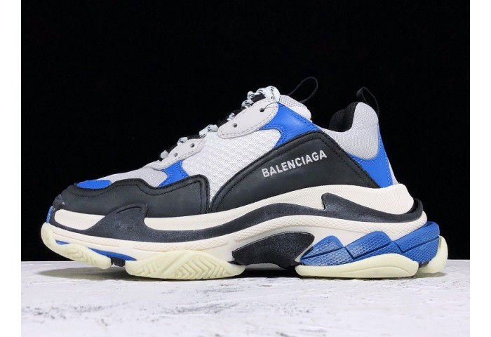 balenga triple s black blue 536737w09oh1007