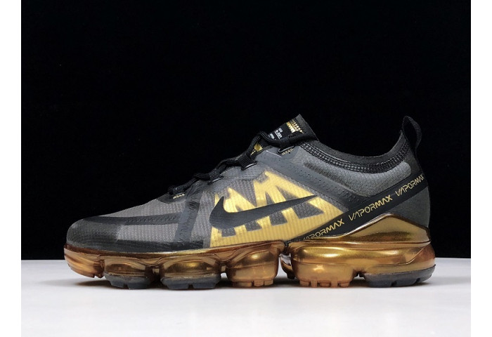 nike air vapormax 2019 black metallic gold ar6631-002