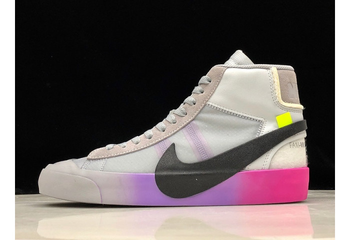 nike blazer mid ow wolf grey serena "queen" aa3832-002