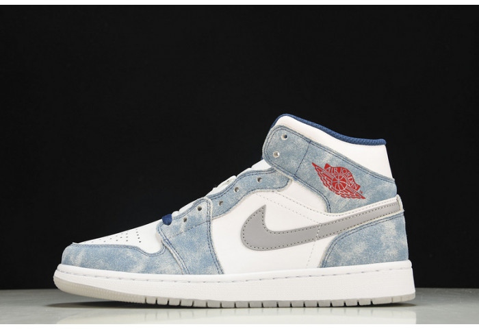 jordan 1 mid french blue fire red - dn3706-401