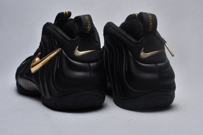 nike air foamposite pro black metallic gold 624041-009