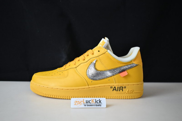 nike air force 1 low ow university gold metallic silver dd1876-700