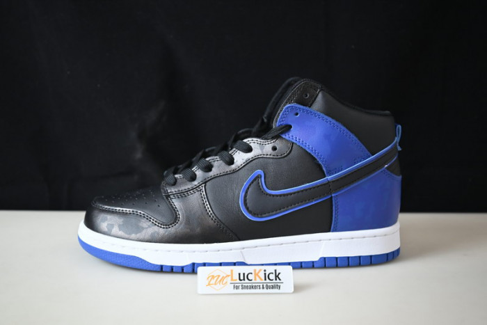 nike dunk high se camo black royal  dd3359-001