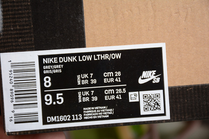 nike dunk low off-white lot 12 - em1602-113