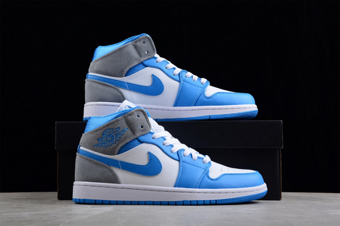 air jordan 1 mid "university blue"   dx9276-100