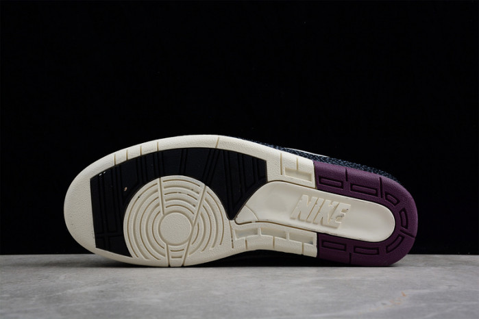 ow x nike air jordan 2 mid sp grey burgundy dj4375-160