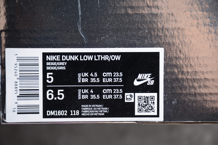 nike dunk low off-white lot 3 - dm1602-118