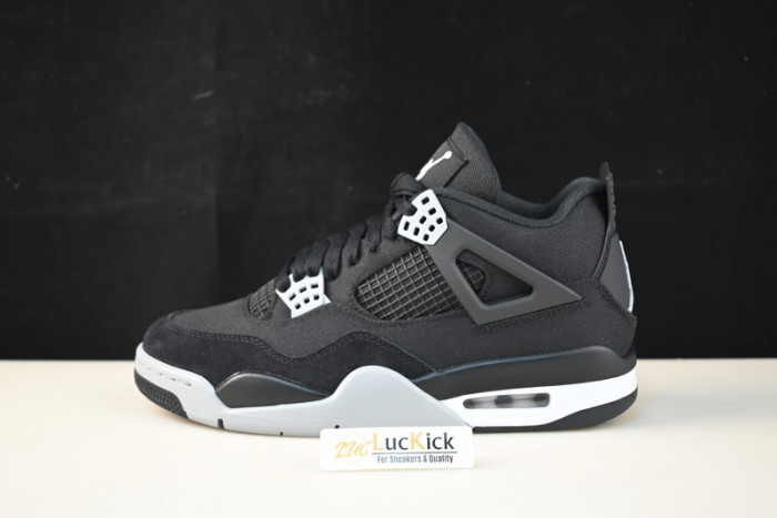 air jordan 4 black canvas dh7138-006