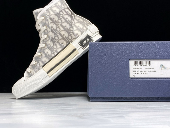 DR B23 HIGH-TOP SNEAKERS IN OBLIQUE