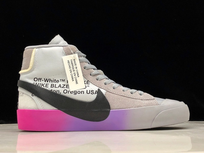 nike blazer mid ow wolf grey serena "queen" aa3832-002