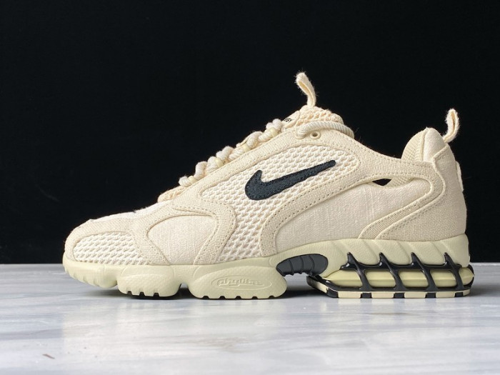 nike air zoom spiridon cage 2 stussy fossil  cq5486-200