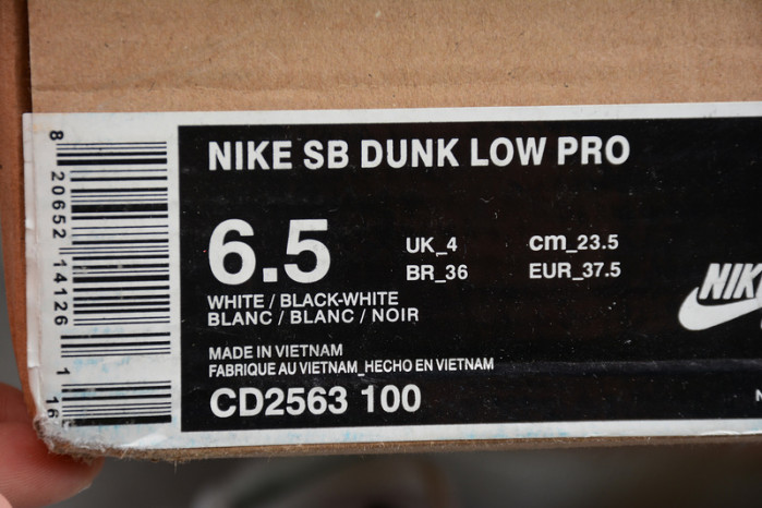 nike sb dunk low orange label white cd2563-100