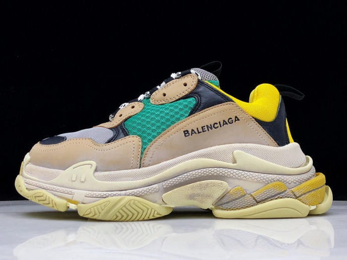 balenga triple s beige green yellow 483513 w06e3 7070