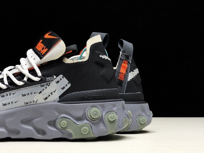 nike ispa react low black ar8555-001
