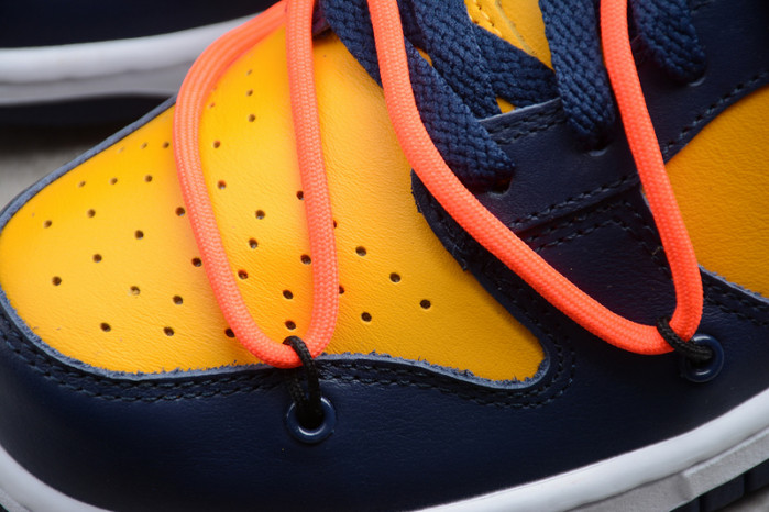 nike dunk low ow university gold midnight navy ct0856-700