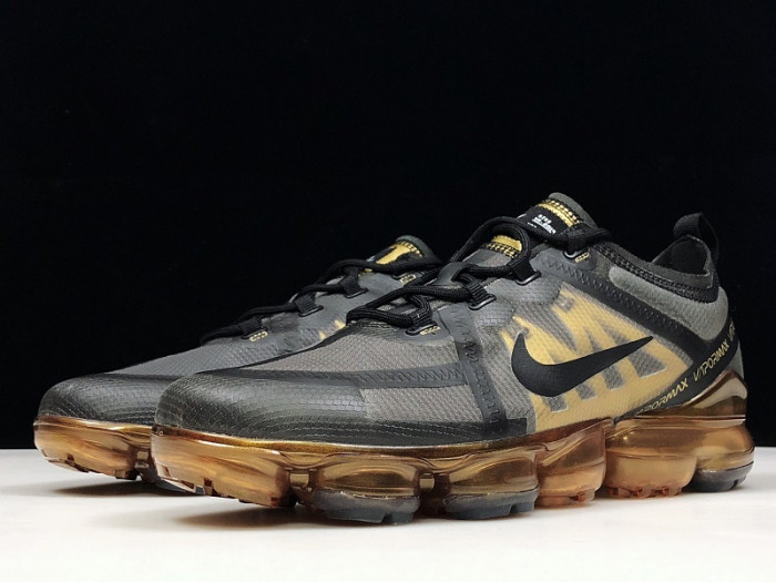 nike air vapormax 2019 black metallic gold ar6631-002