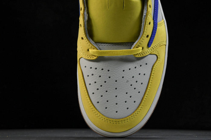 travis scott x air jordan aj 1 low“canary”   dz4137-700