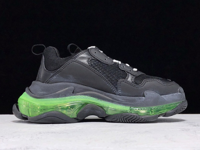 balenga triple s clear sole balck and green 541624 w09o1 3861