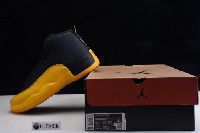 jordan 12 retro black university gold 130690-070