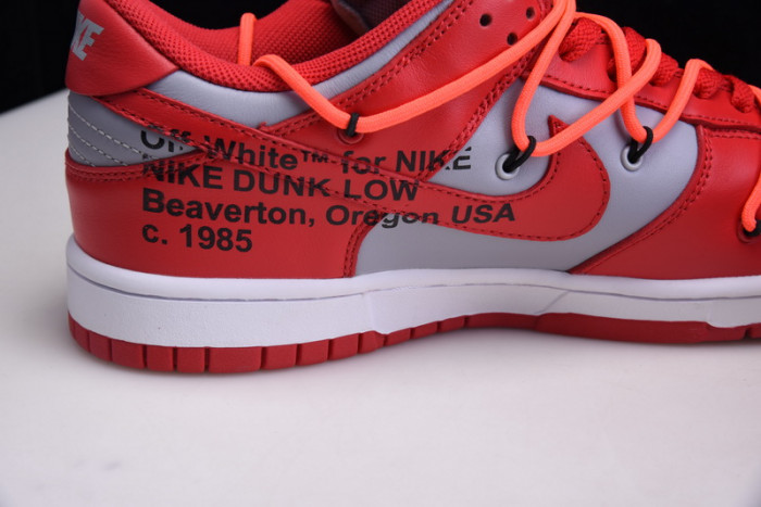 nike dunk low ow university red ct0856-600