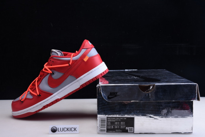 nike dunk low ow university red ct0856-600