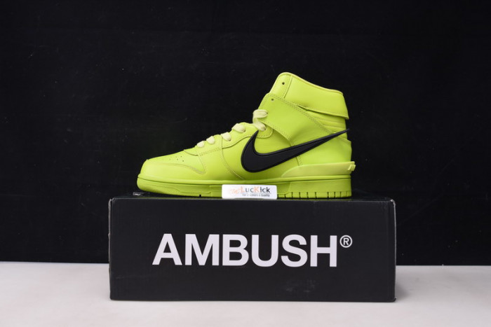 nike dunk high ambush flash lime cu7544-300
