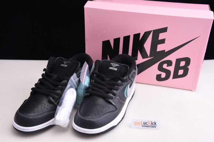 nike sb dunk low Di*m*nd s*pply co black Di*m*nd bv1310-001