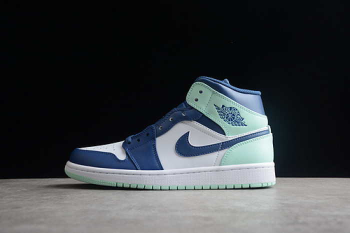 jordan 1 mid mystic navy mint foam - 554724-413