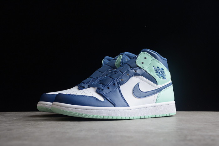 jordan 1 mid mystic navy mint foam - 554724-413