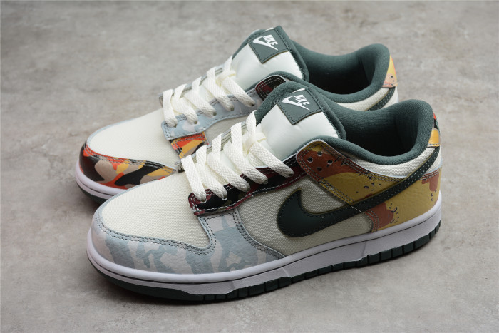 nike dunk low se multi-camo dh0957-100