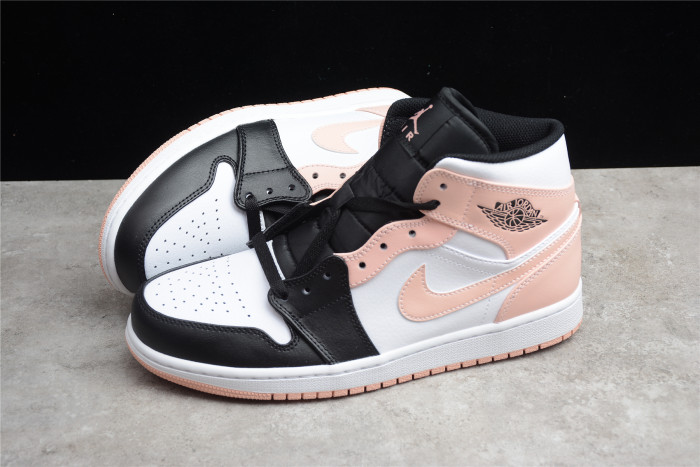 jordan 1 mid arctic orange black toe  554724-133