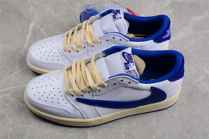 fragment design x travis scott x air jordan 1 retro low white royal blue    dm9868-218