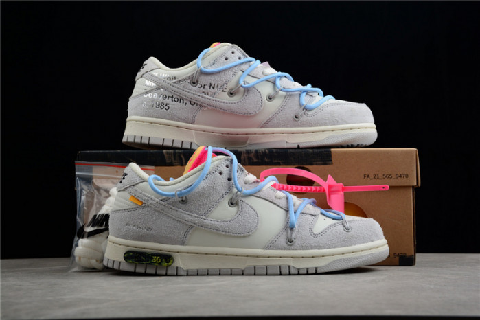 nike dunk low ow lot 38 - dj0950-113