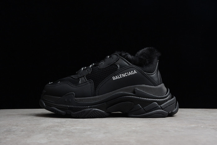 balenga triple s black clear sole 668563-w3cq5-1000