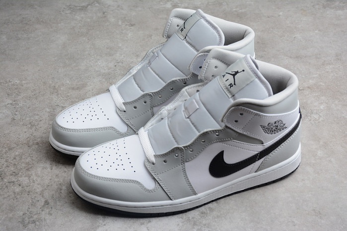 air jordan 1 mid "light smoke grey" aj1  bq6472-015