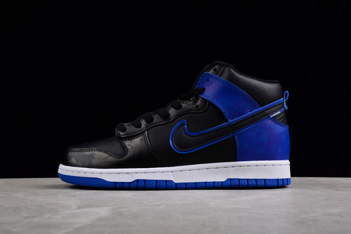nike dunk high se camo black royal  dd3359-001