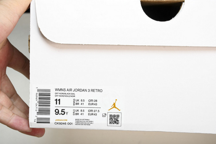 Air Jordan 3 Retro Off Noir” CK9246-001