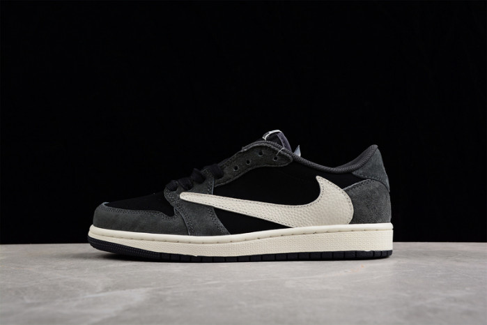 travis scott x air jordan 1 low "black phantom" dm7866-001