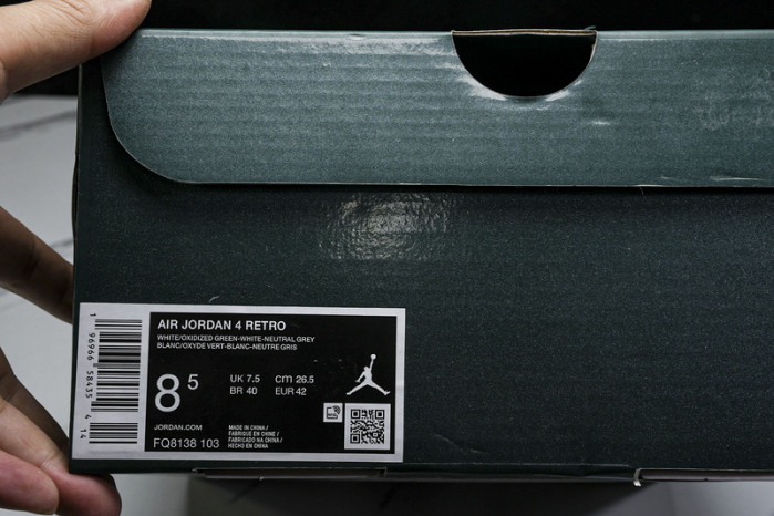 air jordan 4 retro "oxidized green"  fq8138-103