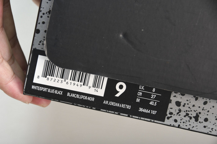 jordan 6 retro sport blue (2014) - 384664-107