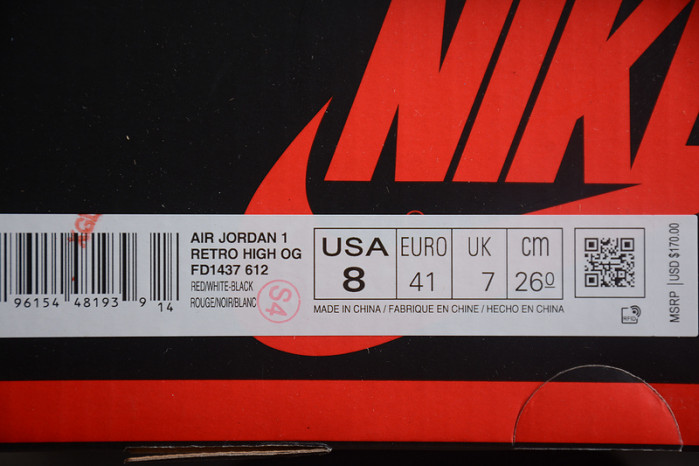 air jordan 1 high og “chicago reimagined” sneaker fd1437-612