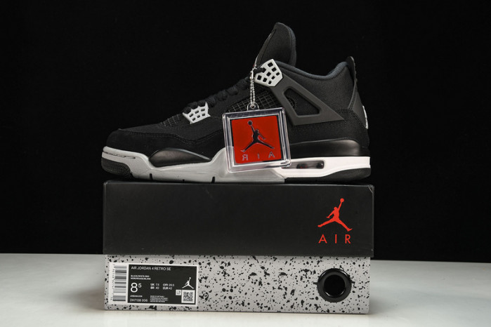 air jordan 4 black canvas dh7138-006