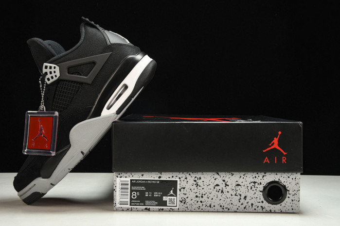 air jordan 4 black canvas dh7138-006