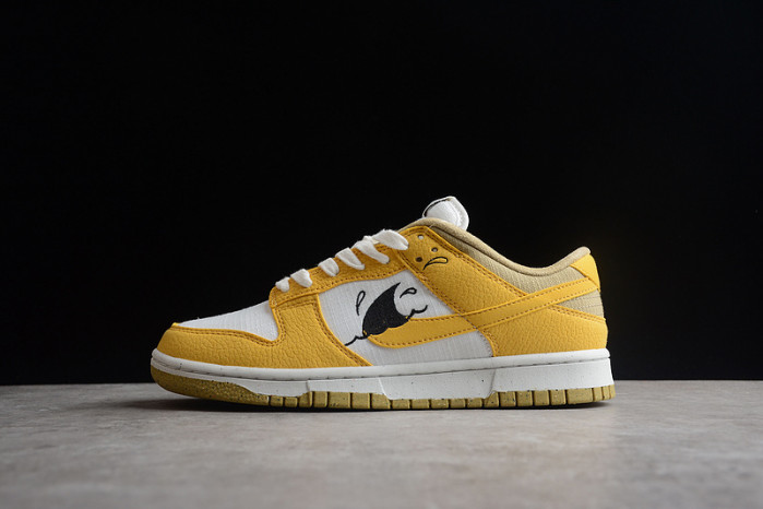 nike dunk low sun club white yellow  dv1681-100