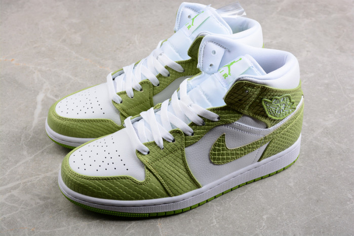 jordan 1 mid green python (w) - dv2959-113